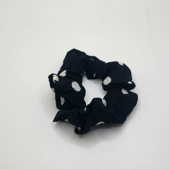 POLKA-DOT chiffon scrunchie hair tie - Picture 1 of 1